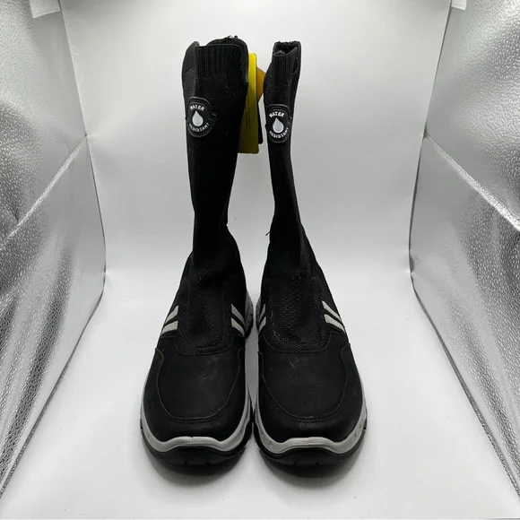 NWOB Santana Canada snow boots featuring a Vibram outsole size 37 US7 black tall - Picture 3 of 8